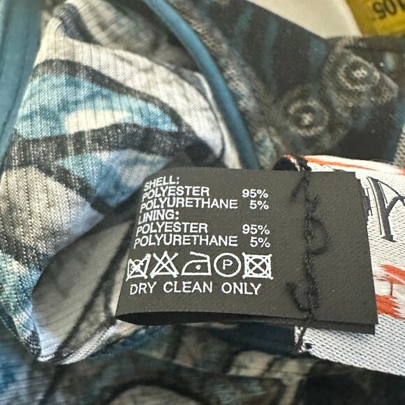 Anac By Kimi Graphic Printed Mesh Top Size XL Boho Art to Wear - Picture 6 of 7